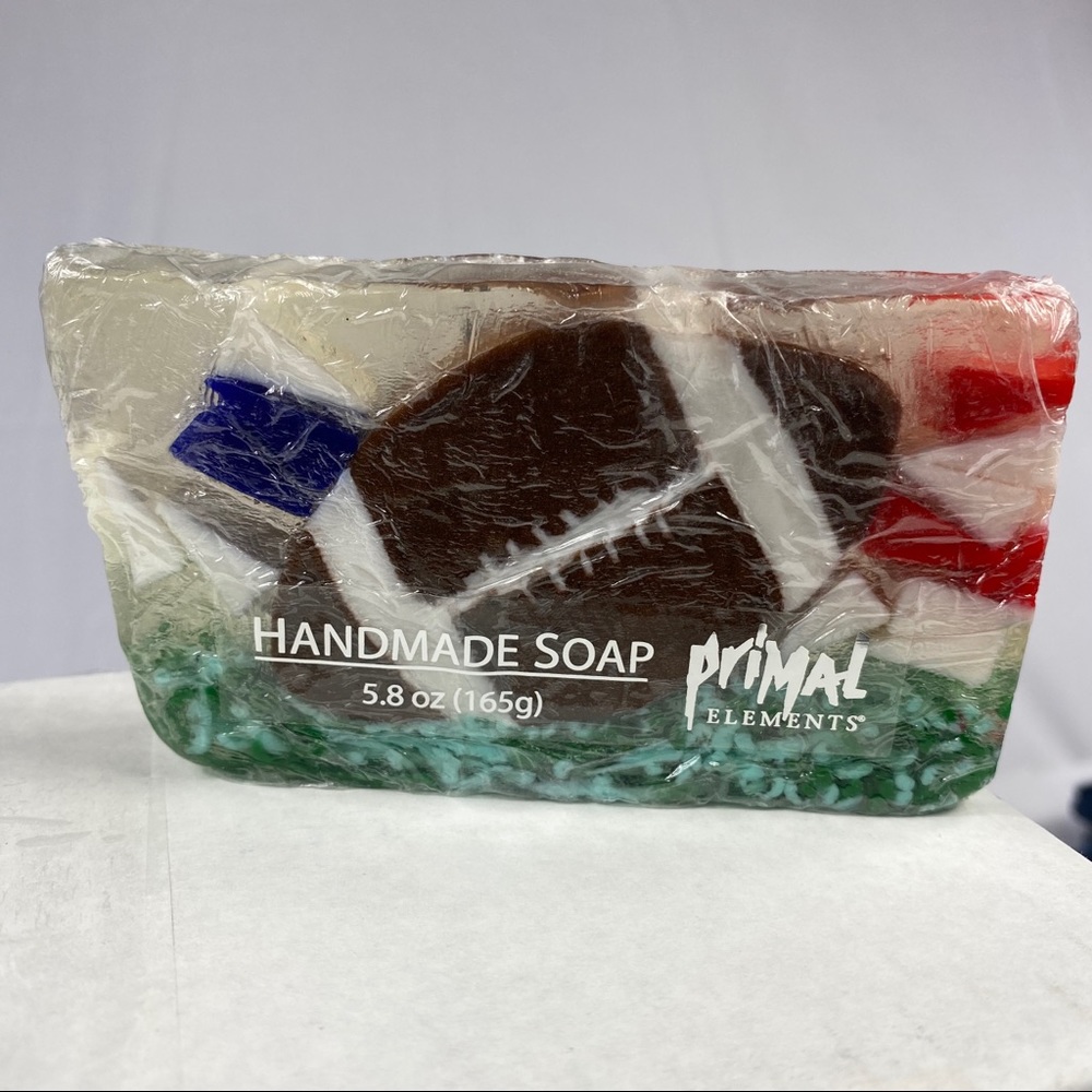 Primal Elements Homemade Soap, Football 5.8 oz NEW